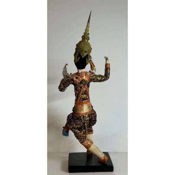 VTG Handmade Dancer Figurine Doll Statue 1960s Bangkok Thailand Oriental MCM Fun - Picture 4 of 16